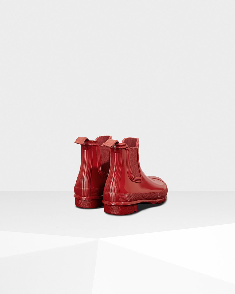 Hunter Original Gloss Chelsea Boots - Online Womens Red - BQSNIO098